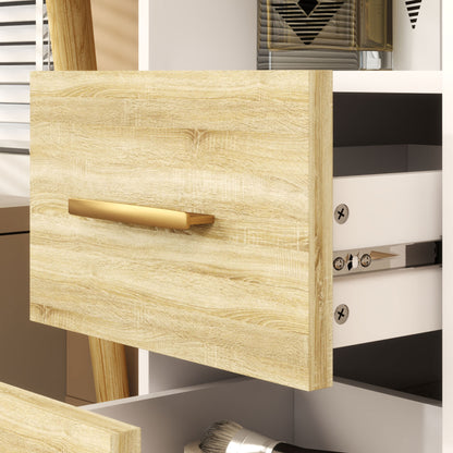 Elegant Dressing Dresser Table Vanity Desk, with Storage - White