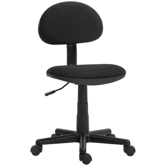 Small Simple Armless Office Chair - Black