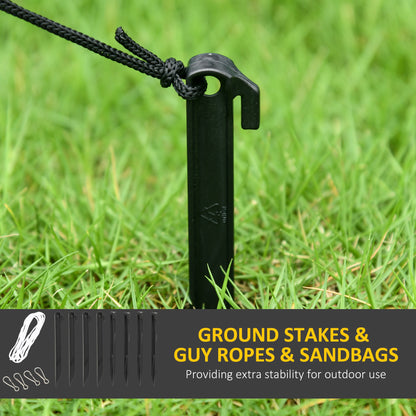 8.9FT Tall Halloween Inflatable Witch Ghost with Three Heads, Blow Up Outdoor Halloween Decoration with Build-in LED Lights for Garden, Lawn, Party