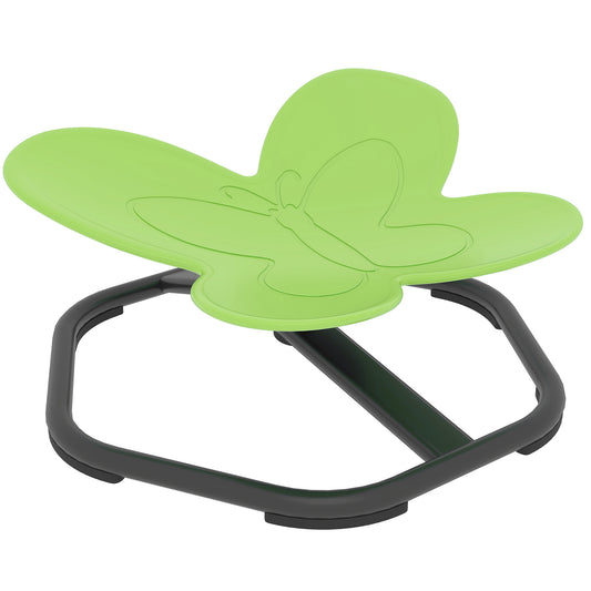 AIYAPLAY Butterfly-Shaped Kids Swivel Chair, Sensory Spinning Chair for Balance and Coordination Training, Green / Blue