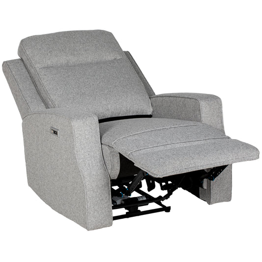 Electric Recliner Armchair, Recliner Chair with Adjustable Leg Rest, USB Port, Grey