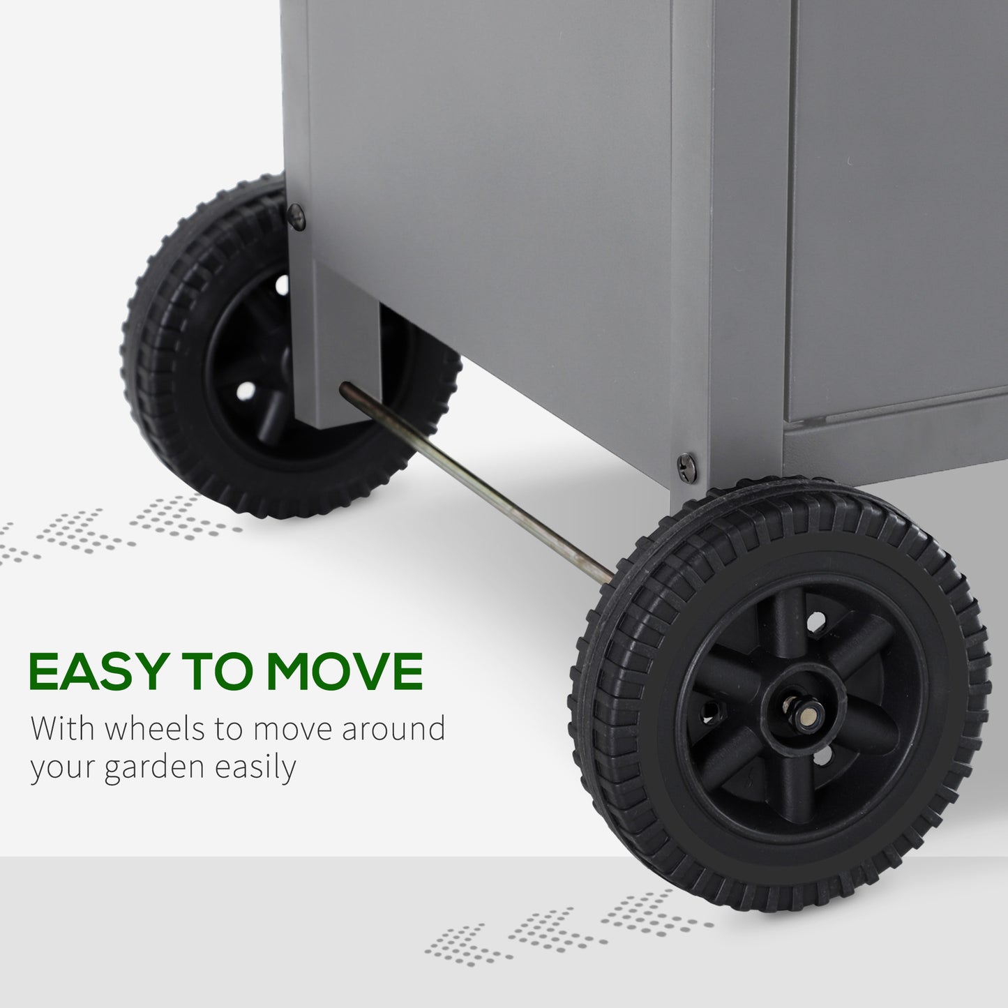 4+1 Burner Gas BBQ Grill, Outdoor Barbecue Trolley with Wheels, Warming Rack, Side Shelves, Cabinet, Thermometer for Garden, Party, Camping