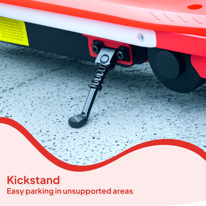 AIYAPLAY Electric Scooter for Kids Ages 6-14, with Colourful Light and Electric Brake, Kids Electric Scooter E Scooter, Up to 10 KM/H & 8 KM, Red