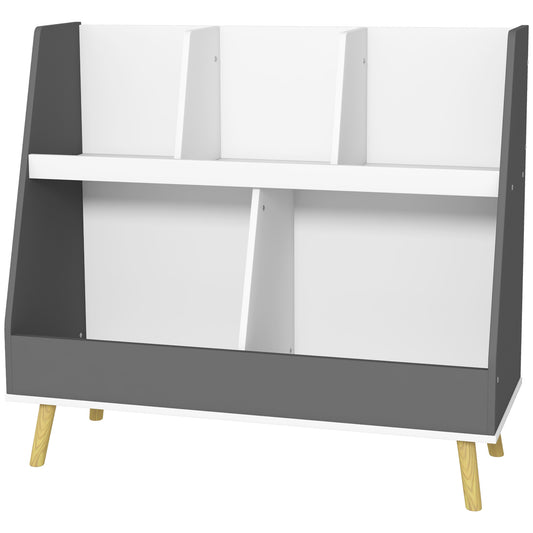 Kids Storage Shelf with 5 Compartments, Grey