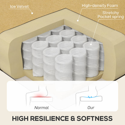 Wingback Accent Chair, Retro Vintage Style Upholstered Button Tufted Occasional Chair for Living Room and Bedroom