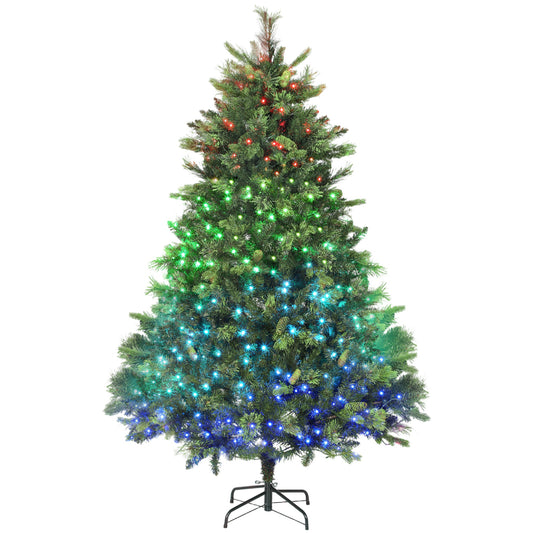 180cm Carolina Pine Christmas Tree with Colourful DIY Synchronized LED Lights and Remote