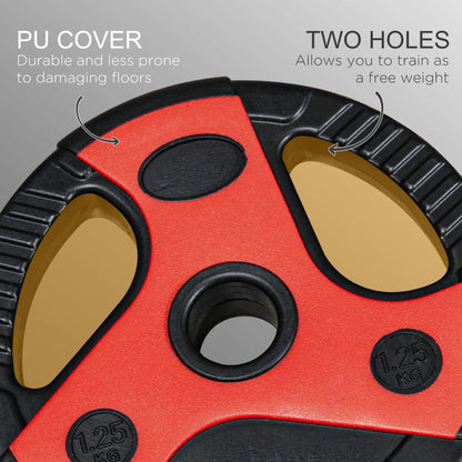 SPORTNOW 20kg Barbell Free Weights Set, Adjustable, Lifting Strength Training Equipment for Home Gym Exercise