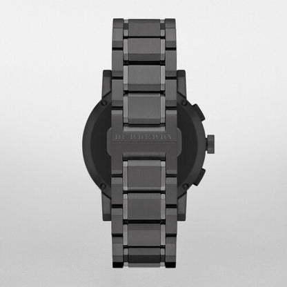 Burberry Blue Dial Dark Grey Ion-plated Men's Wrist Watch BU9365
