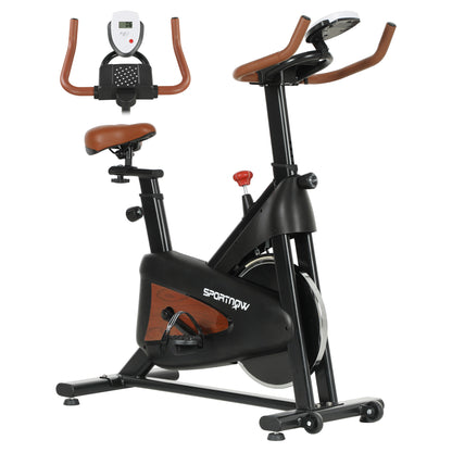 Indoor Exercise Bike, Quiet Stationary Bike, Stylish Cycling Machine with Adjustable Seat and Resistance, for Home Gym Cardio Workout