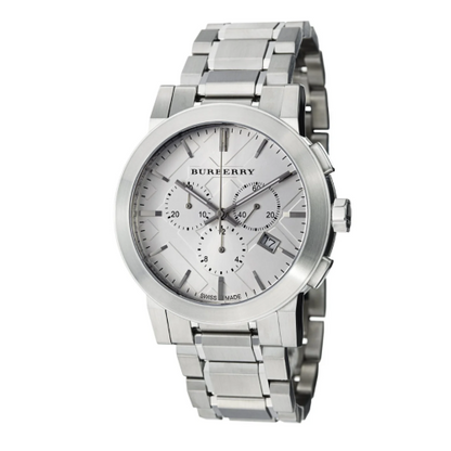 Burberry Silver Steel Bracelet & Case Men's Wrist Watch One Size BU9350
