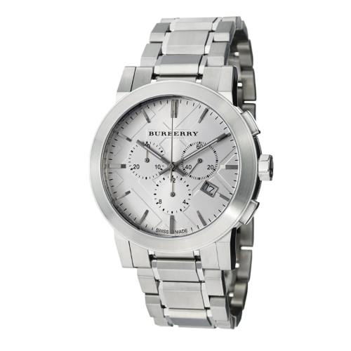 Burberry Silver Steel Bracelet & Case Men's Wrist Watch One Size BU9350