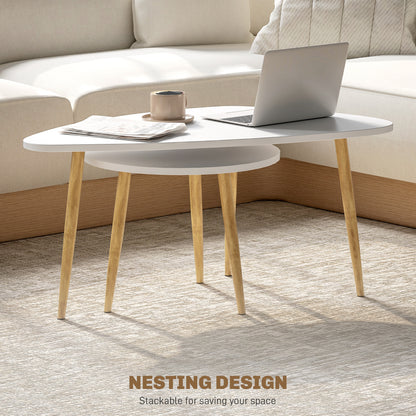Set of Two Scandinavian-Style Coffee Tables - White