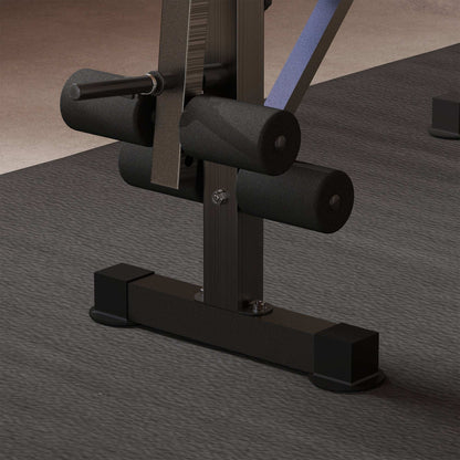 Adjustable Weight Bench with Leg Developer Barbell Rack for Weight Lifting and Strength Training Multifunctional Workout Station for Home Gym