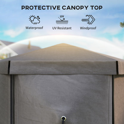 3 x 3(m) Hexagon Pop Up Gazebo with 5 Sides and Carry Bag, Waterproof, UV Resistant Party Tent Instant Event Shelter