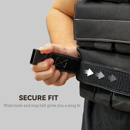 20KG Adjustable Weighted Vest, Running Weight Vest, with 30 Metal Weights, for Running, Exercise