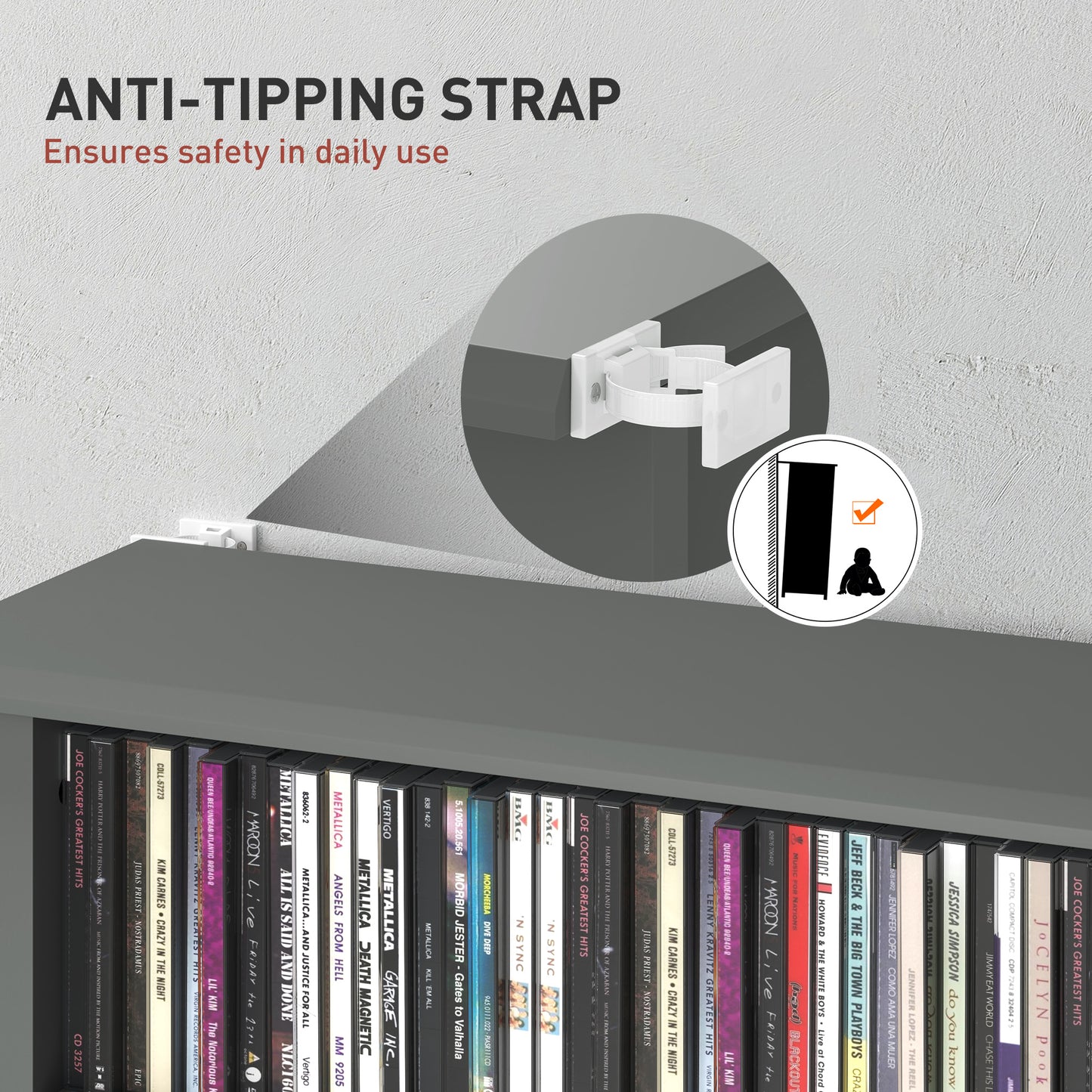 360 CD Storage Unit - Grey