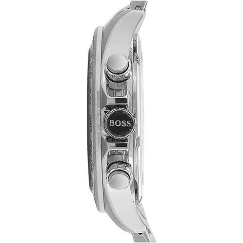 Hugo Boss Men's Ikon Chronograph Watch | Silver Dial | Steel Bracelet | 46mm | 10ATM | HB1512965