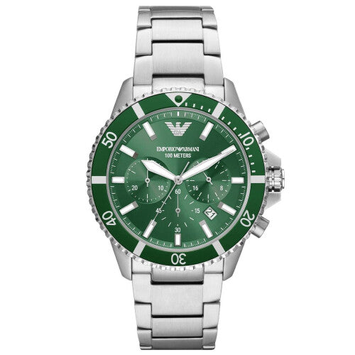 Emporio Armani Diver Chronograph  Green Men’s Wrist Watch AR11500