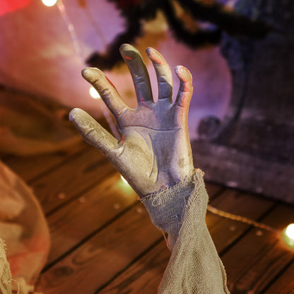 183 cm Life Size Halloween Animated Crawling Mummy with Glowing LED Eyes, 8/16H Timer, Scary Halloween Decorations, Battery Operated, Indoor Outdoor Party Props