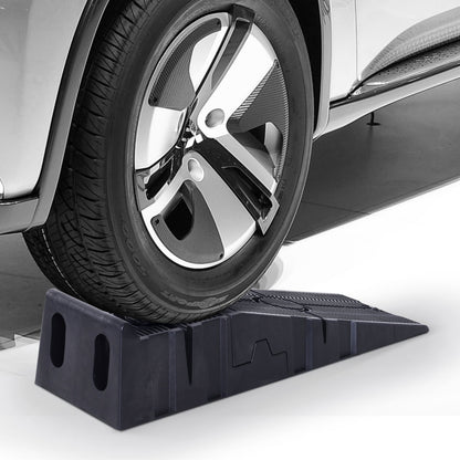 Durhand 1 Pair Heavy Duty 5 Ton Plastic Garage Workshop Car Service Ramps Lifting Automotive Vehicle Portable Low Clearance