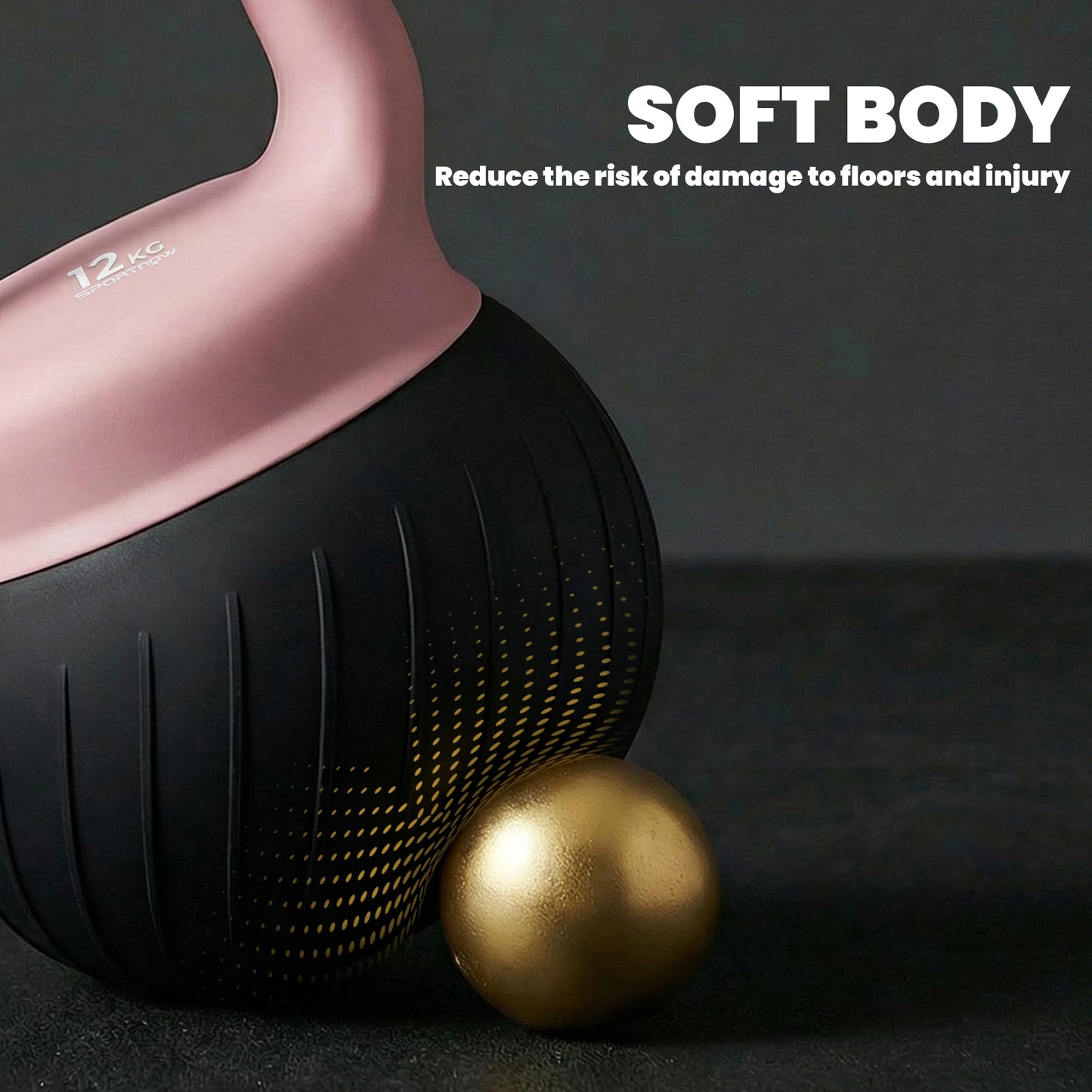 SPORTNOW Soft Kettlebell, 12kg Kettle Bell with Anti-Slip Grip for Home Gym Weight Lifting and Strength Training