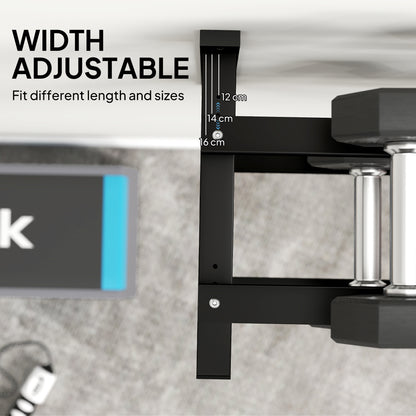 SPORTNOW Wall-Mounted Dumbbell Rack, 2-Tier Weight Stand, Space-Saving and Multi-Functional Steel organiser for Home Gym, Black