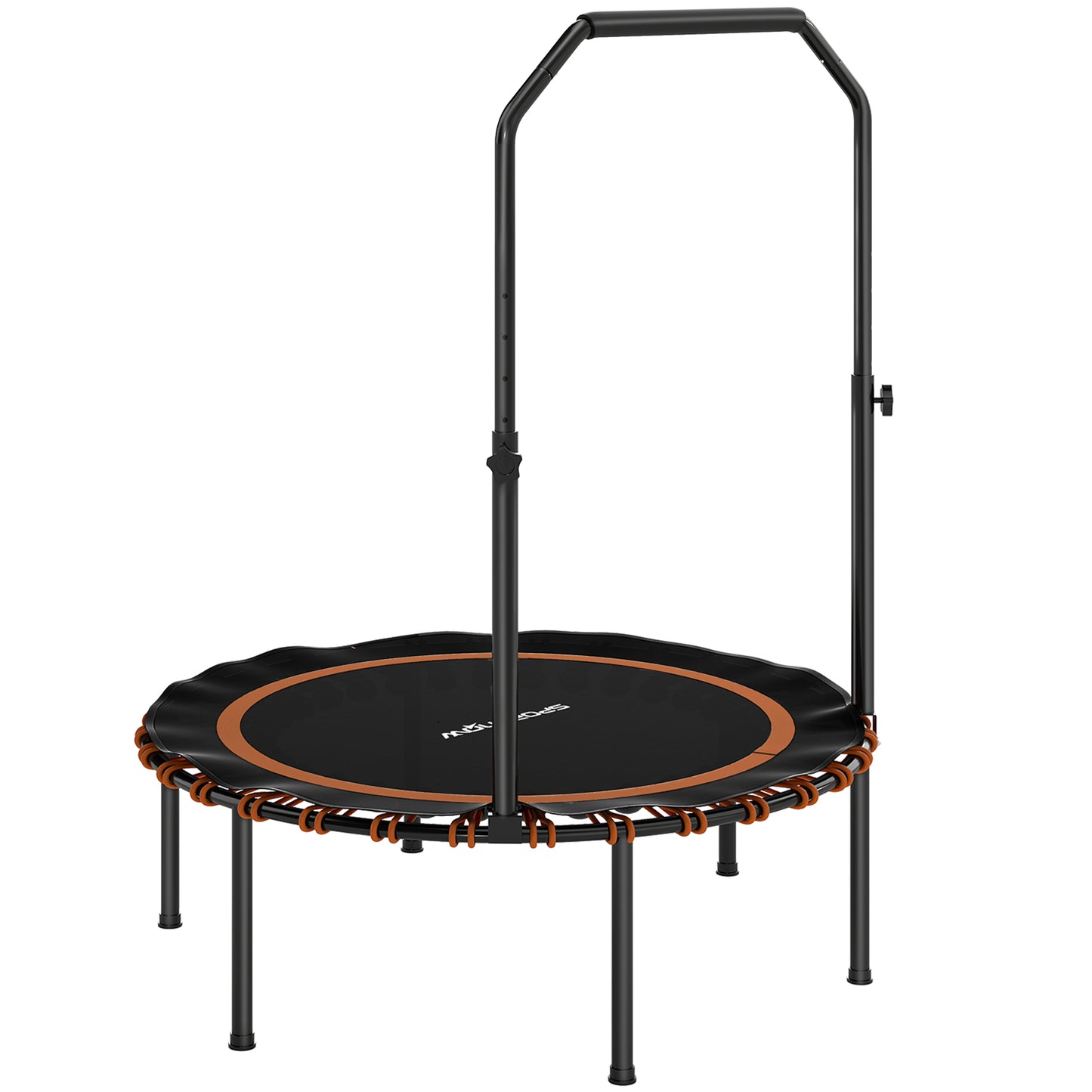 SPORTNOW 40" Foldable Fitness Trampoline Rebounder with Handle, Orange / Green / Pink