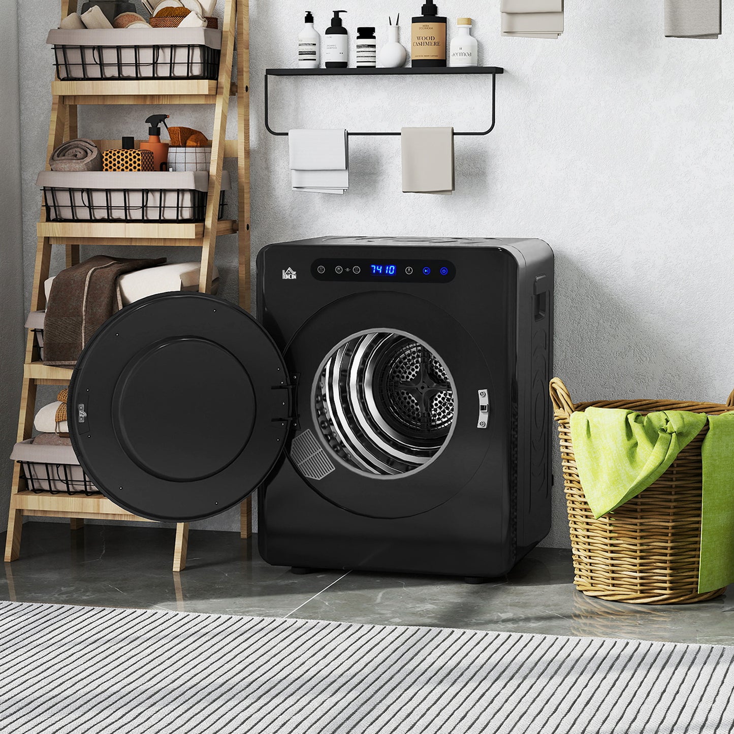 4kg Compact Small Space 40-60℃  Tumble Dryer - Black