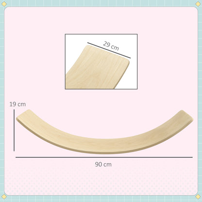 AIYAPLAY Wooden Balance Board for Children 3-8 Years Old, Natural