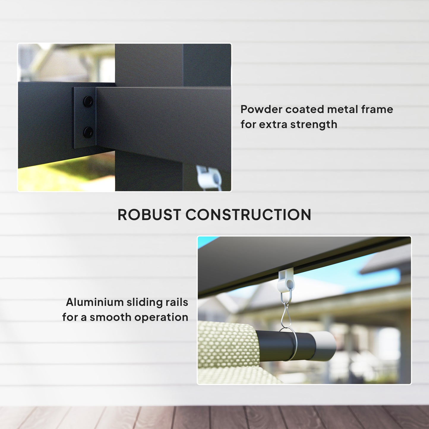 3 x 4m Metal Pergola with Retractable Roof and Roller Shade, Wall-Mounted or Free Standing Garden Gazebo Canopy Pergola Kit, UPF30+ Sun Shade