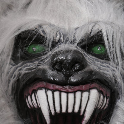 210cm 83" Skeleton Werewolf Outdoor Halloween Decoration, Halloween Animatronic with Sound Activated, Light Up Eyes, Sound Effects, Animated Prop for Haunted House