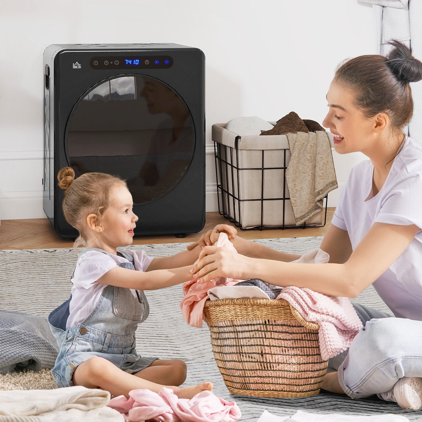 4kg Compact Small Space 40-60℃  Tumble Dryer - Black