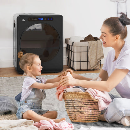 4kg Compact Small Space 40-60℃  Tumble Dryer - Black