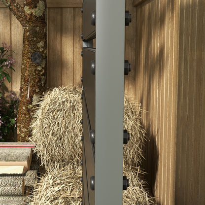 Raised Bed for Garden, Planter with Trellis for Climbing Plants, Vines, Planter Box with Drainage Gap, Black