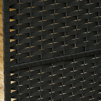 6 Panel Folding Room Divider, Freestanding Privacy Screen for Living Room, Bedroom and Office, 240 x 170cm, Black