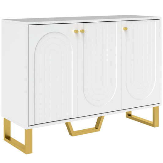 3-Door Sideboard Storage Cabinet - White