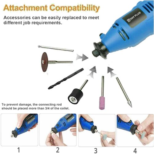 Rotary Drill Grinder Engraving Multi Rotary Tool 80 Piece Dremel Type Accessories & Case