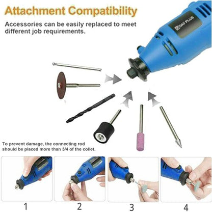 Rotary Drill Grinder Engraving Multi Rotary Tool 80 Piece Dremel Type Accessories & Case