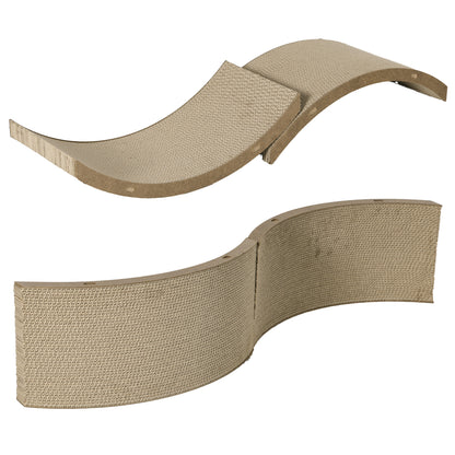 PawHut 4PCs Cat Scratching Board Cat Treadmill Replacement, 55 x 26cm, Brown