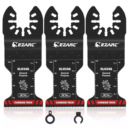 EZARC Carbide Oscillating Saw Blades, General Purpose Multitool Blades Quick Release for Metal, Nails, Wood, Plaster Drywall PVC