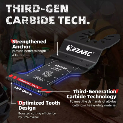EZARC Carbide Oscillating Saw Blades, General Purpose Multitool Blades Quick Release for Metal, Nails, Wood, Plaster Drywall PVC