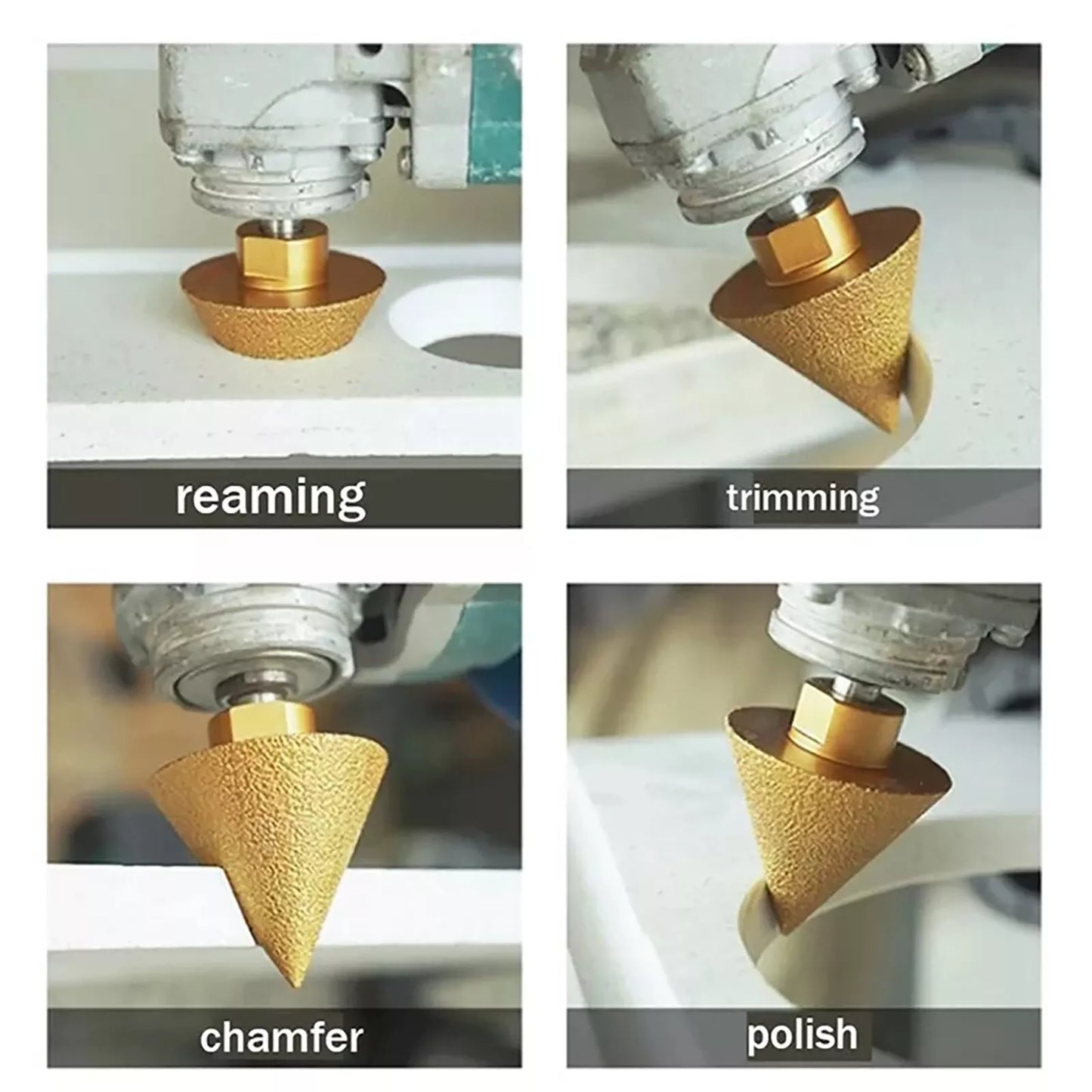 Diamond Bevelling Chamfer Bit Thread Diamond Countersink Drill Bit Hole Opener for Tile Marble Stone Granite Ceramic