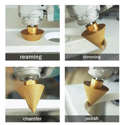 Diamond Bevelling Chamfer Bit Thread Diamond Countersink Drill Bit Hole Opener for Tile Marble Stone Granite Ceramic