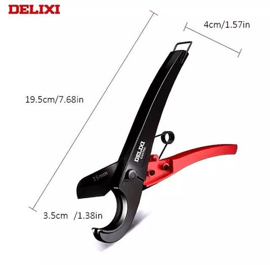 Pipe Cutters, Pipe Scissors SK5 Alloy Material Ratchet Cutter PVC/PU/PP/PE Hose Cutting Hand Tool