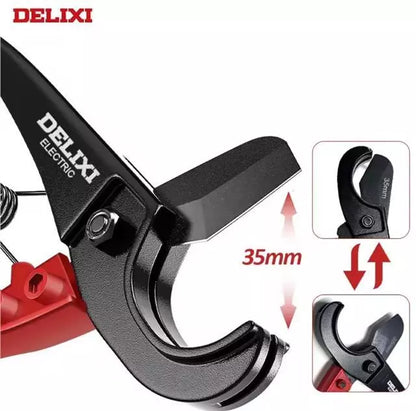 Pipe Cutters, Pipe Scissors SK5 Alloy Material Ratchet Cutter PVC/PU/PP/PE Hose Cutting Hand Tool