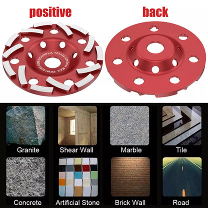 Grinding Disc 5 Inch Abrasive Cup Wheel Wear Resistant Diamond Sanding Durable Angle Grinder Disc for Concrete Stone Gypsum Marble Ceramics