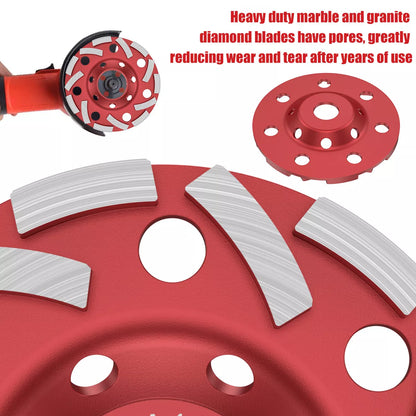 Grinding Disc 5 Inch Abrasive Cup Wheel Wear Resistant Diamond Sanding Durable Angle Grinder Disc for Concrete Stone Gypsum Marble Ceramics