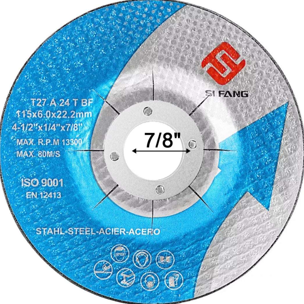 SIFANG Pack Of 2 115 x 6mm Metal Angle Grinder Stainless Steel Cutting Wheel Fibre Grinding Disc Sheet Reinforced Resin Grinding Wheel Blade