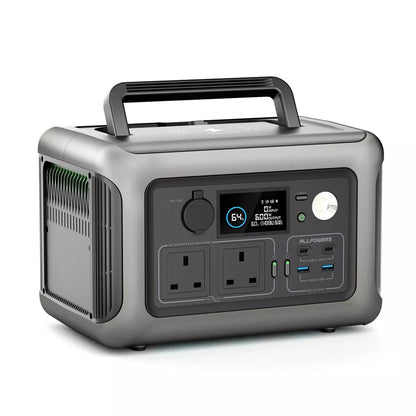 ALLPOWERS Portable Power Station R600, 299Wh LiFeP04 Battery with 2x 600W (1200W Surge) AC Outlets for Outdoor Camping RV Home