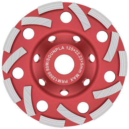 Grinding Disc 5 Inch Abrasive Cup Wheel Wear Resistant Diamond Sanding Durable Angle Grinder Disc for Concrete Stone Gypsum Marble Ceramics